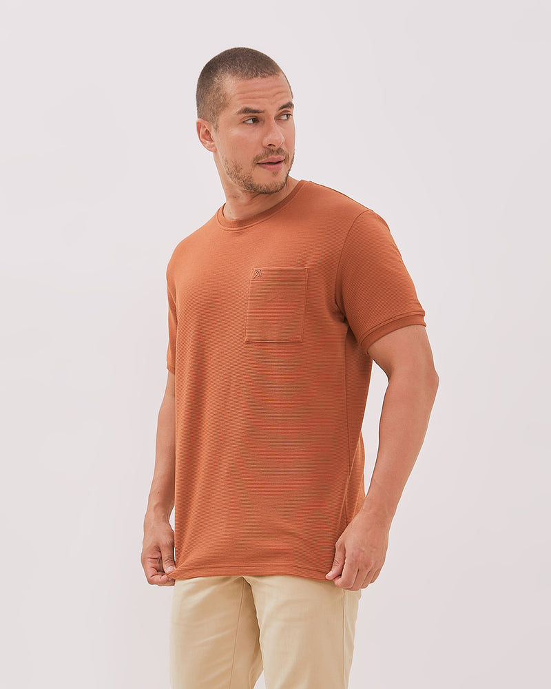 Men's Khaki Short Sleeve T Shirt