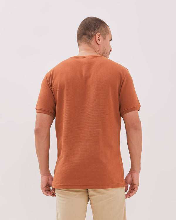Men's Khaki Short Sleeve T Shirt