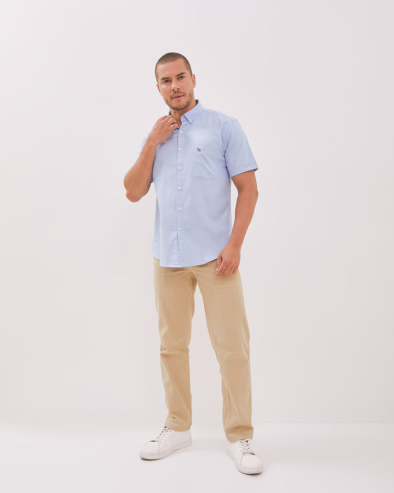 Men's Light Blue Short Sleeve Shirt