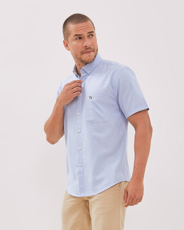 Men's Light Blue Short Sleeve Shirt