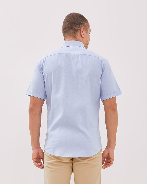 Men's Light Blue Short Sleeve Shirt