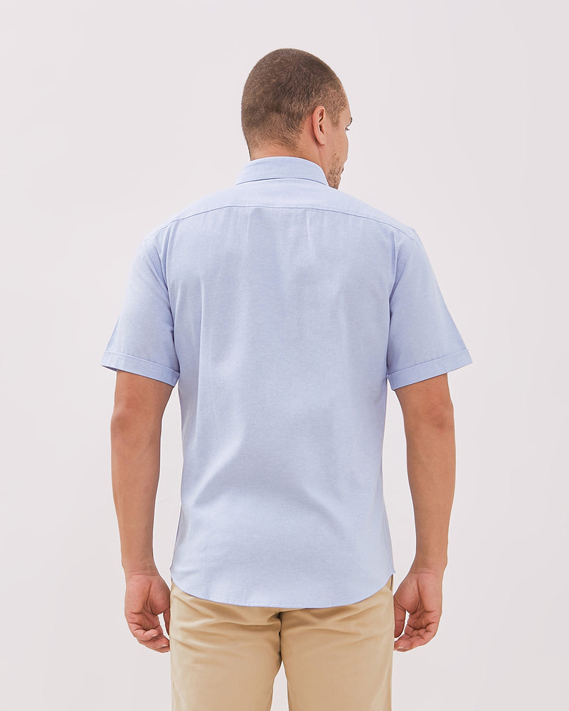 Men's Light Blue Short Sleeve Shirt