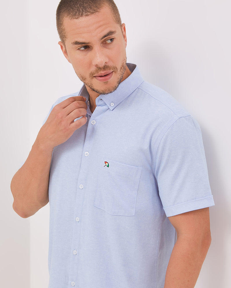 Men's Light Blue Short Sleeve Shirt