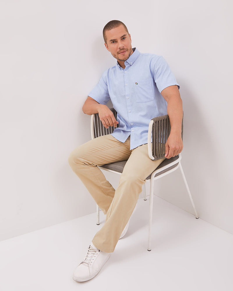 Men's Light Blue Short Sleeve Shirt