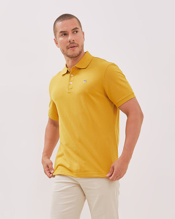 Men's Yellow Short Sleeve Polo Shirt