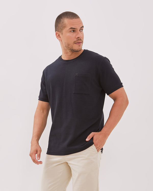 Men's Navy Short Sleeved T Shirt