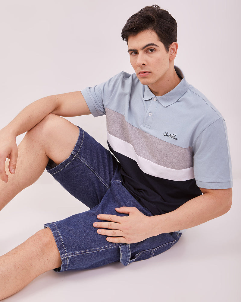 Men's Combined Blue Poloshirt
