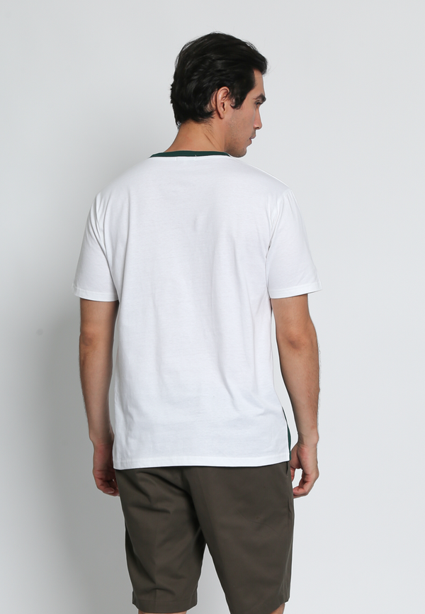 White Colorblock Tshirt