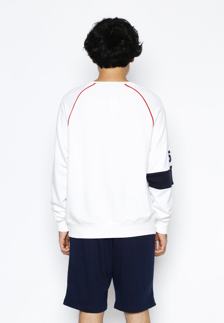 White Sweatshirt Reglan Sleeve