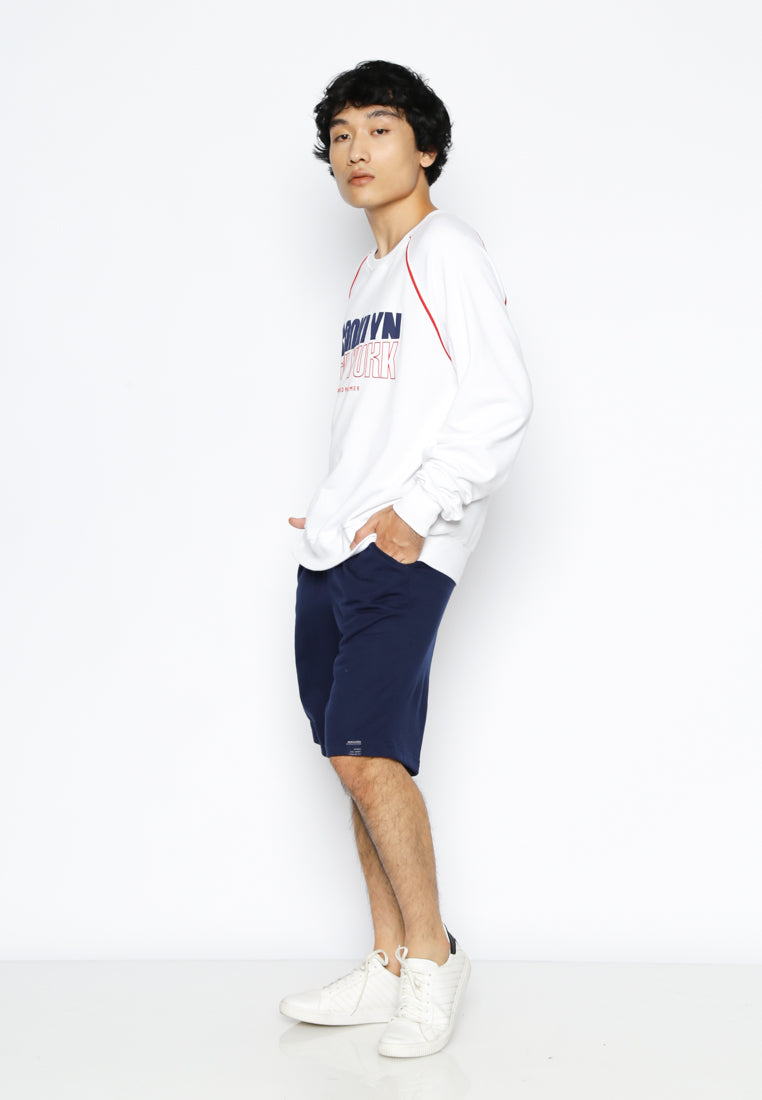 White Sweatshirt Reglan Sleeve