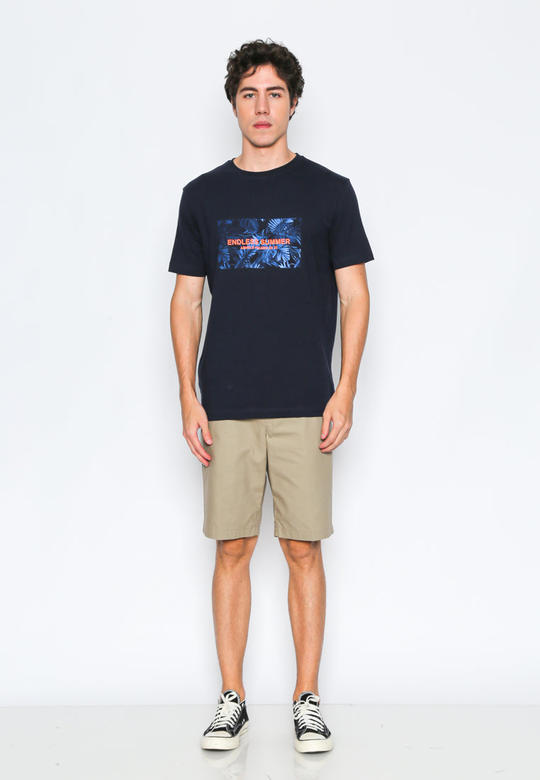 Navy T-Shirt With Print