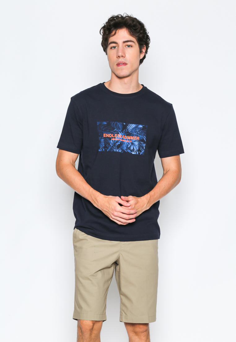 Navy T-Shirt With Print