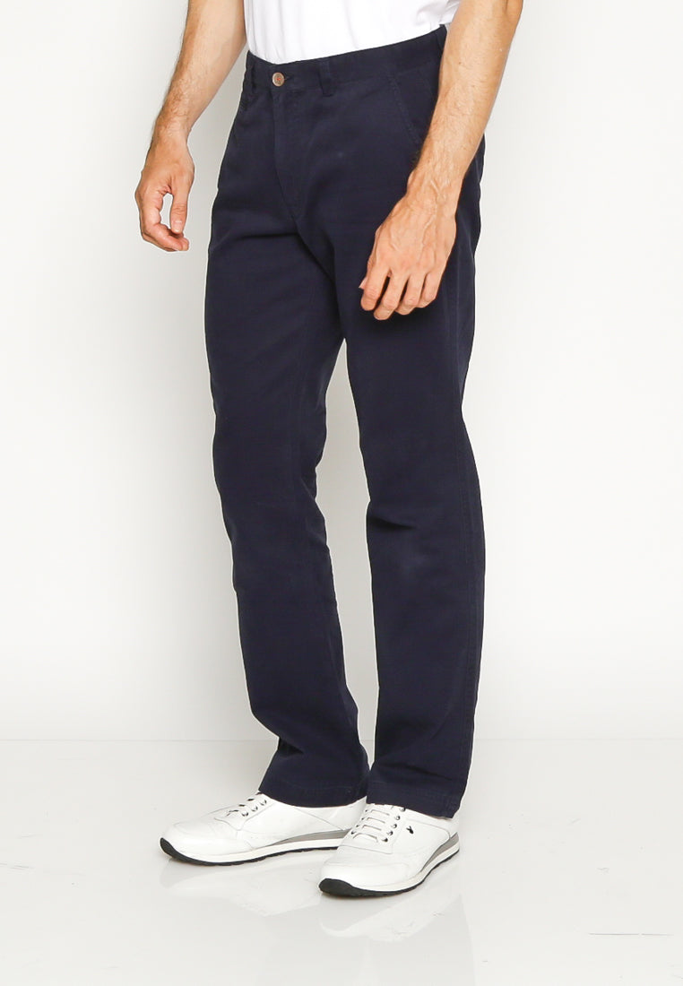 Navy Basic Chino Pants