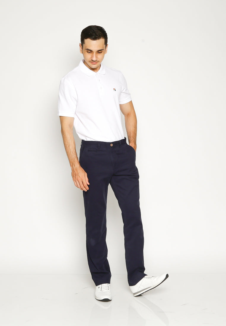 Navy Basic Chino Pants