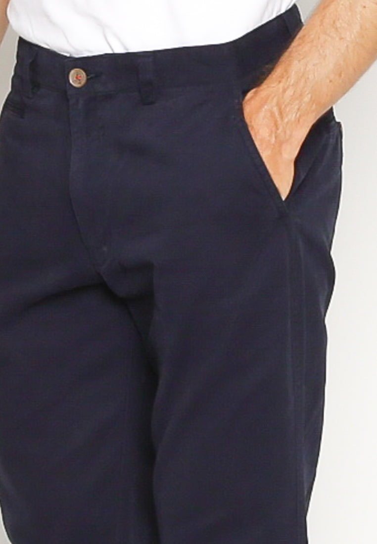 Navy Basic Chino Pants