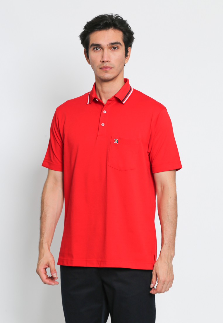 Classic Red Casual Polo Shirt