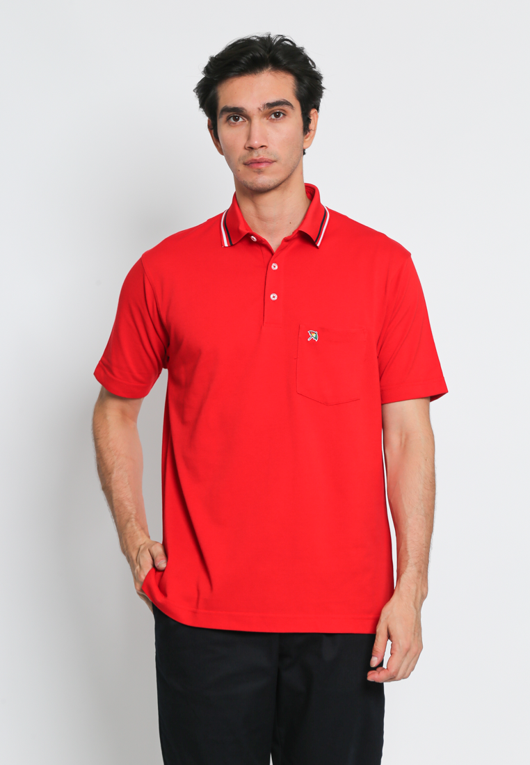 Classic Red Casual Polo Shirt
